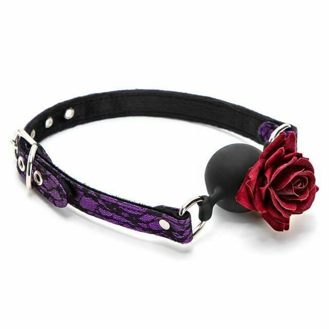 House Of Dasein Rose Mouth Gag Bdsm Bondage Restraints Couples Sex Toy - Purple