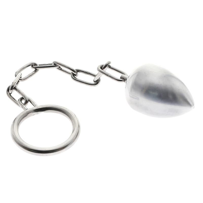 House Of Dasein Huge Metal Butt Plug With Cock Male Penis Ring Anal Sex Toys - 45Mm Ring Main image