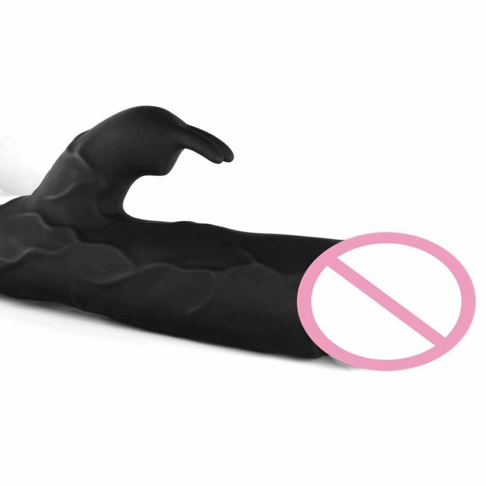 House Of Dasein Realistic Dildo Rabbit Vibrator 7 Speed Powerful G Spot Clit Stimulation - Black