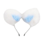 House Of Dasein Sweet Pastel White Faux Fur Fox Cat Puppy Ears Headband Bdsm Cosplay - Blue