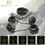 House Of Dasein Black Leather Handcuffs Ankle Wrist Cuffs Collar Leash Bdsm Bondage Restraints Kit - Black