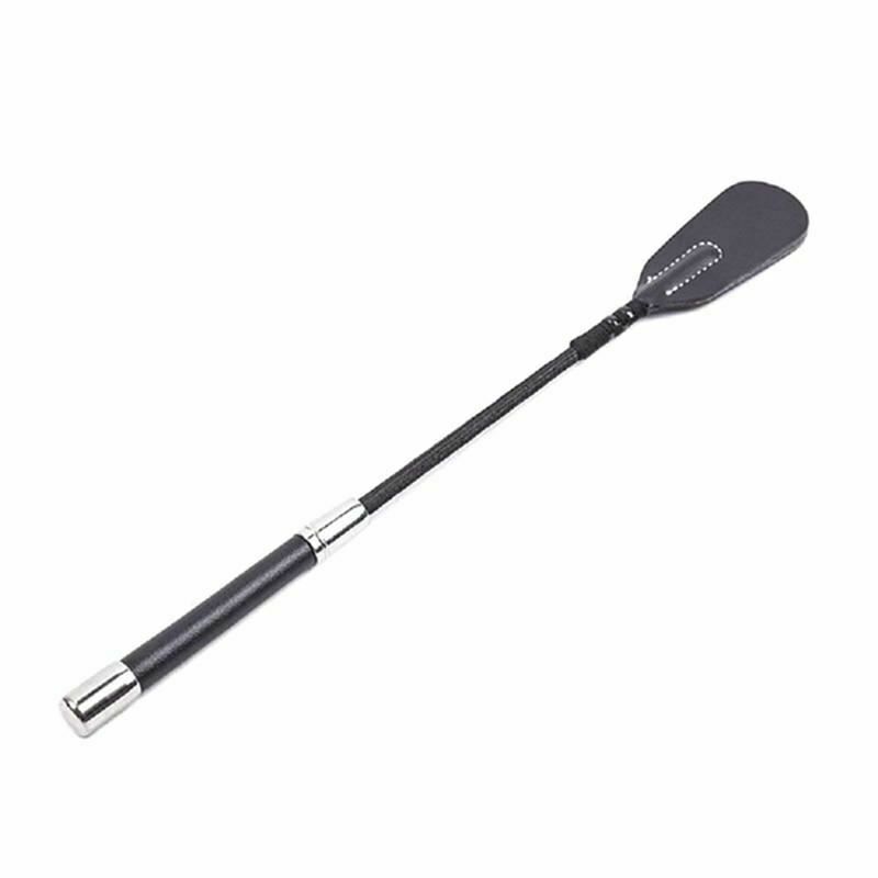 House Of Dasein Black Leather Crop Bdsm Impact Play Spanking Fetish Kink - Black Main image