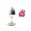 House Of Dasein Pink Heart Crystal Jewel Metal Butt Plug Three Size Mini Vibrator Anal Training - Pink - Small - Plug Only