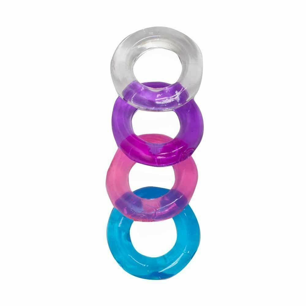 House Of Dasein Silicone Cock Stretchy Reusable Penis Ring Ejaculation Delay - Multicoloured