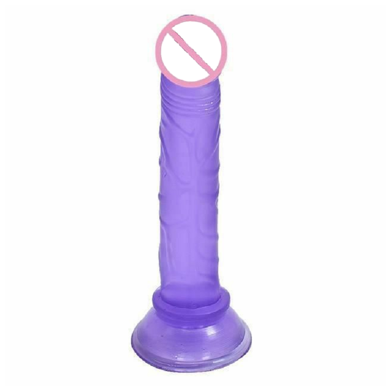 House Of Dasein Deep Throat Suction Cup Dildo Realistic Penis Bondage Kink - Purple