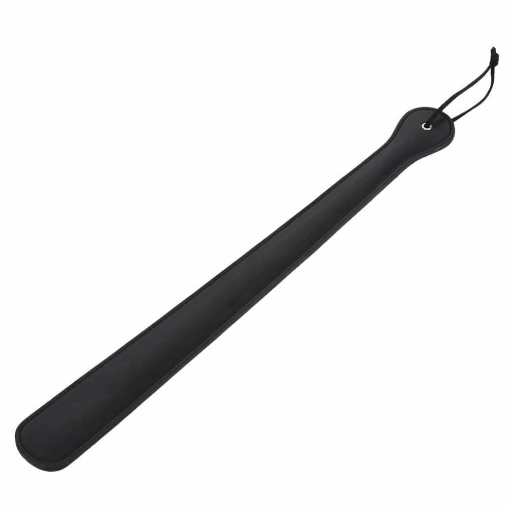 House Of Dasein Long Black Pu Leather Ass Spanking Paddle Slave Impact Toy Play Fetish Bdsm - Black