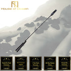 House Of Dasein Black Thin Leather Spanking Impact Play Riding Crop Bondage Bdsm Restraints - Black