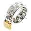 House Of Dasein Round Spike Metal Cock Ring Scrotum Pendant Male Bdsm Chastity Device - Silver