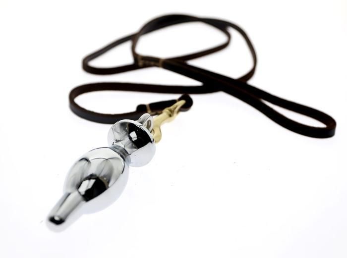House Of Dasein Metal Butt Plug With Leash Bdsm Toys - L Main image