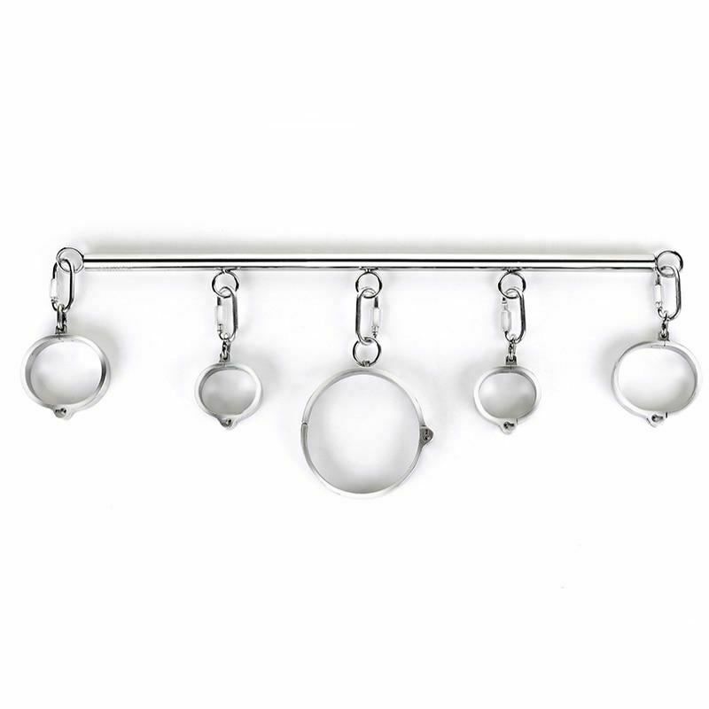 House Of Dasein Stainless Steel Spreader Bar Shackles With Collar And Cuffs Bdsm Toys - Male