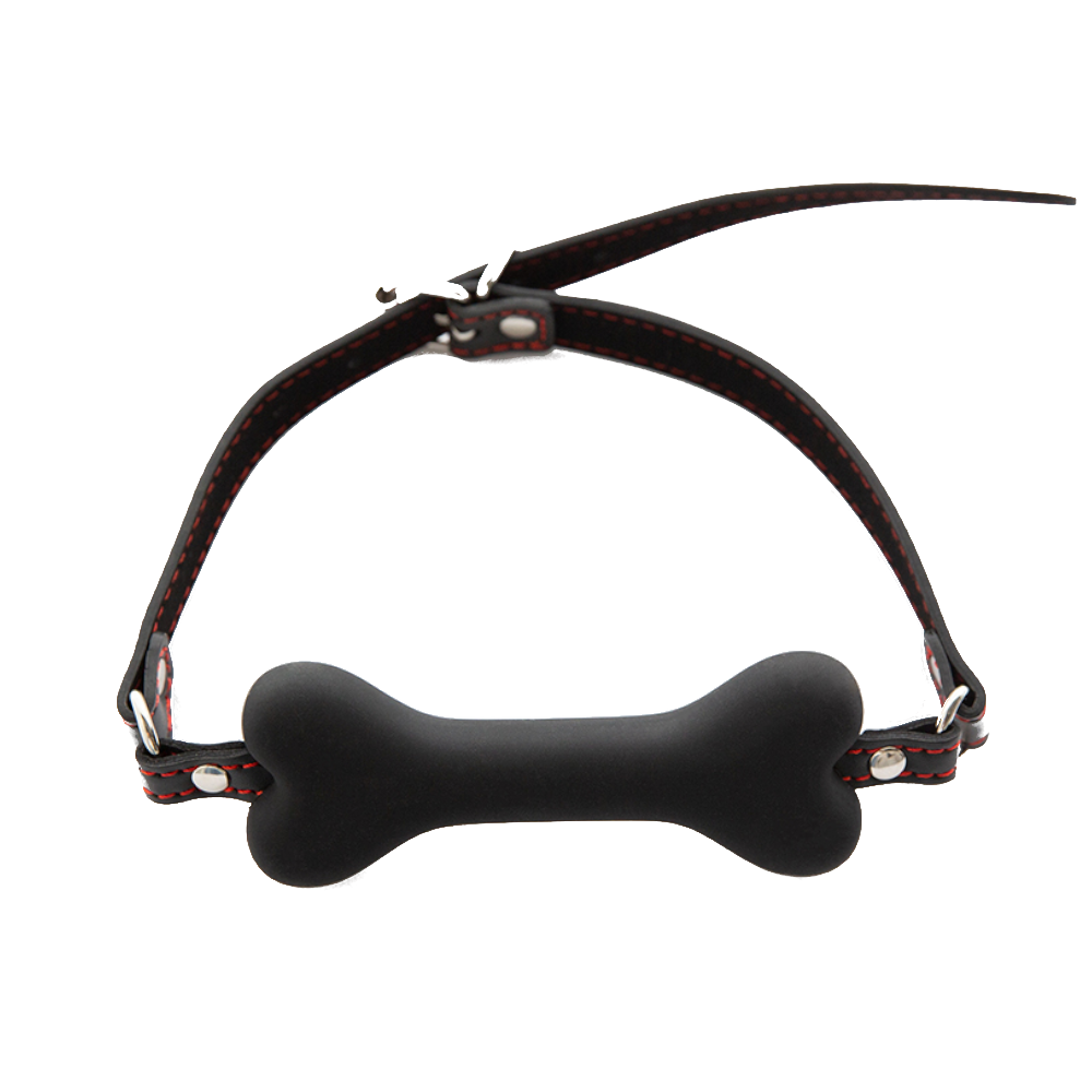 House Of Dasein Silicone Bone Gag Puppy Pet Play Bondage Kink Bdsm Fetish Restraints - Black