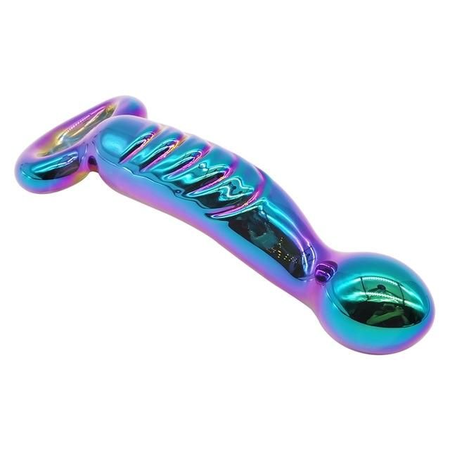 House Of Dasein 17.5Cm Waterproof Mermaid Glass Butt Plug Anal Dildo Sex Toy - Multicolour