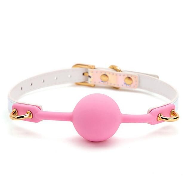 House Of Dasein Soft Pretty Pink Silicone Mouth Ball Gag Bdsm Adult Toys - Pink