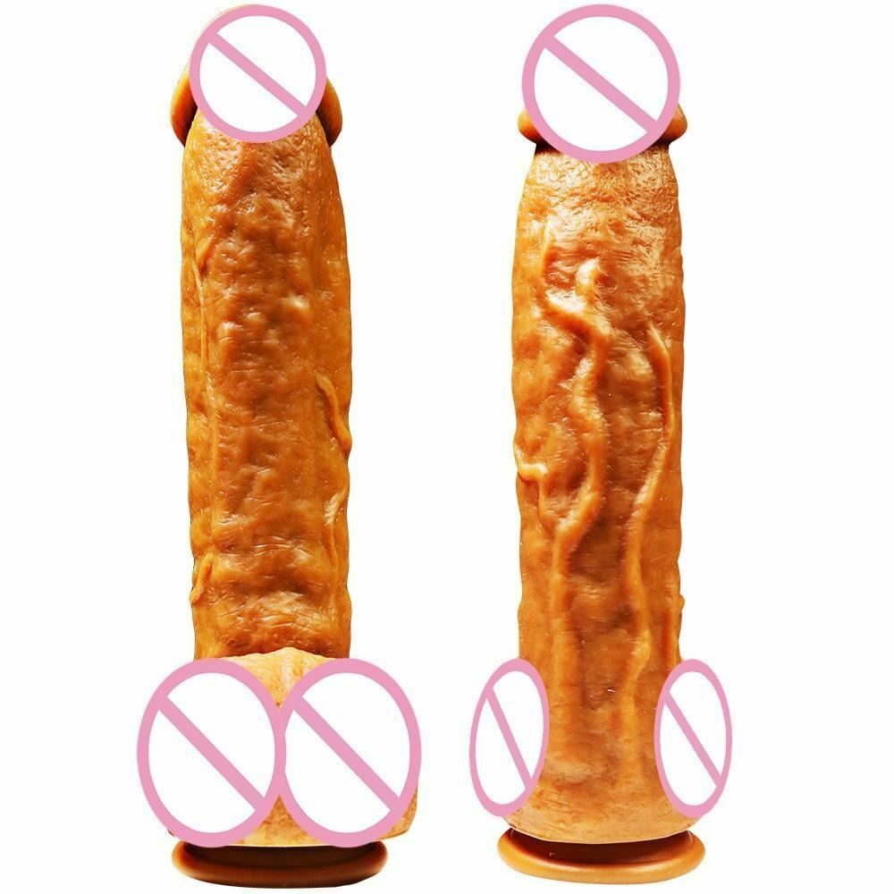 House Of Dasein 7Cm Thick Soft Flexible Big Liquid Silicone Dildo Sex Toys For Women - Gold