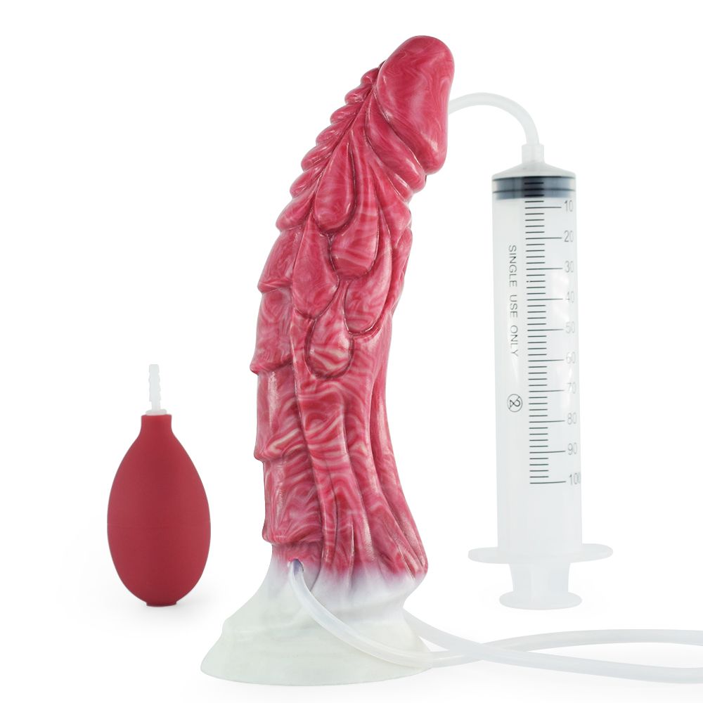 House Of Dasein 22.7Cm Liquid Silicone Suction Cup Rosy Thick Dildo Sex Toys - Red Main image