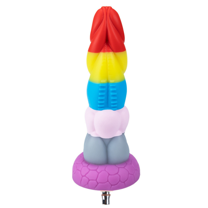 House Of Dasein Rainbow Liquid Silicone Suction Cup Colourful Dildo - Vac-U-Lock Main image