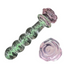 House Of Dasein Rose Flower Luminous Glass Butt Plug Anal Toys For Adults Couples Women