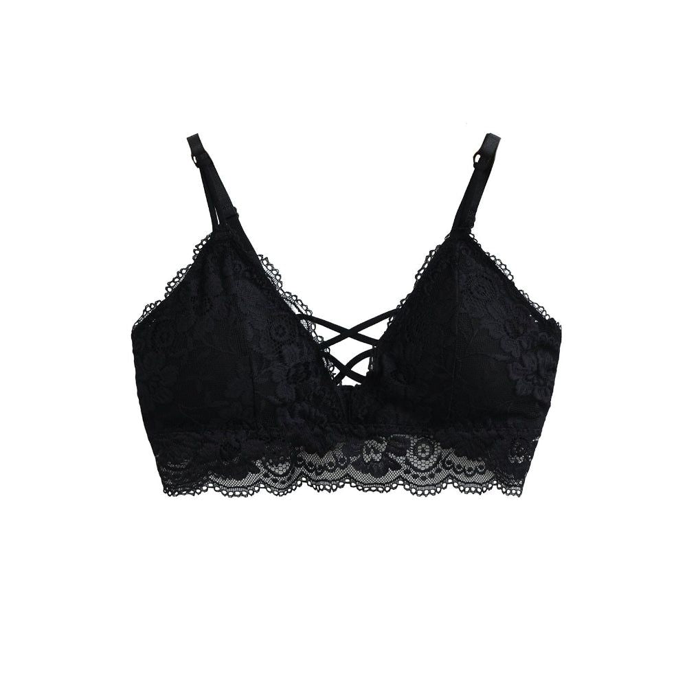 House Of Dasein Sexy Lace Backless Mini Camisole - Black