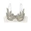 House Of Dasein Evening Dress Party High Design Silver 3D Rhinestone Shaping Bra Outerwear - White - 34B/75