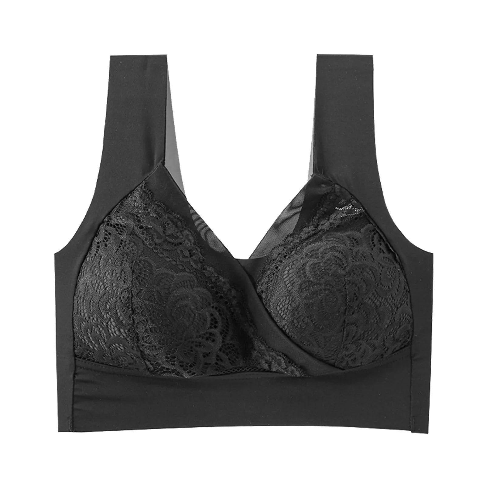 House Of Dasein High End Seamless Large Size Bra For Women Lace Backless Cupless Thin Style - Black - L Main image