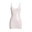 House Of Dasein Shiny Black Patent Leather Mini Dress Faux Latex Clubwear - White - S