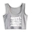 House Of Dasein Daddys Little Princess Novelty Crop Tank Top Bdsm Ddlg Shirt - Gray - L