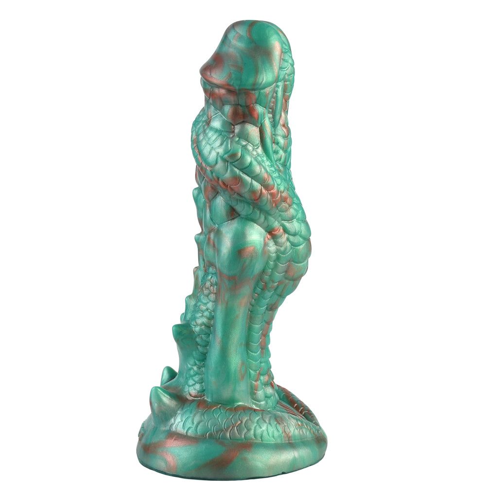 House Of Dasein Dragon Scales 20 Centimeter Silicone Dildos Masturbation Toys Pink Dusty Teal Green - Green Main image