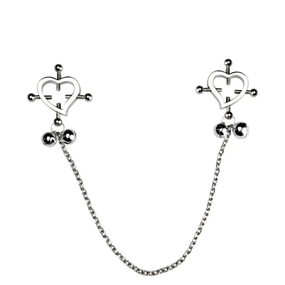 House Of Dasein Breast Clip Leather Belt Bondage Stainless Steel Nipple Clamp With Chains - Style Qk-C8001 Main image