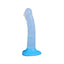 House Of Dasein Cute Jelly Soft Dildo Gspot Masturbator Silicone Luminous Anal Butt Plug - Blue