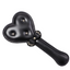 House Of Dasein Heart Shape Diamond Handle Pu Leather Bdsm Paddle - Black
