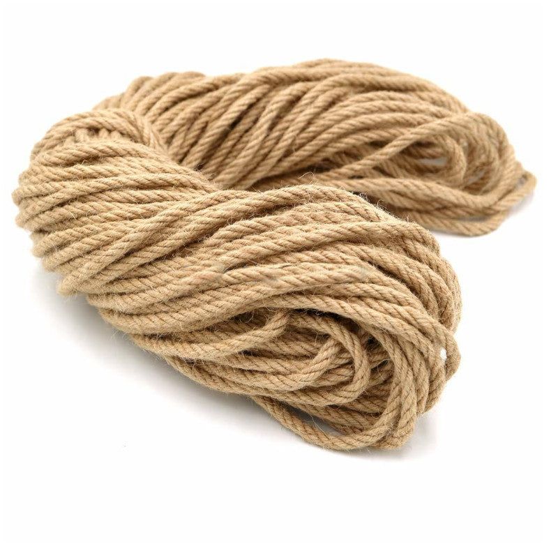 House Of Dasein 6Mm 1M-50M Natural Jute Cords Heavy Duty Twine Hemp Twisted Macrame String - 10M