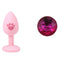 House Of Dasein Beginner Anal Plug Cat's Paw Butt With Detachable Acrylic Diamond For Couples - Pink And Rose