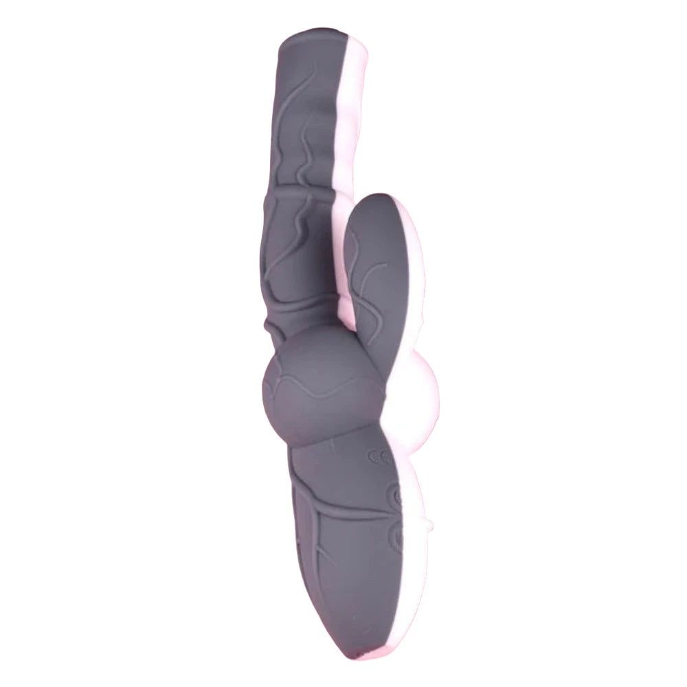 House Of Dasein Faak Silicone Ribbed Realistic Dildo Vibrator Prostate Massage Sex Toys - Grey White