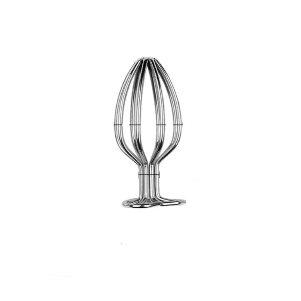 House Of Dasein Hollow Heart Shaped Base Design Fetish Anal Butt Plug Set Metal Toys - M