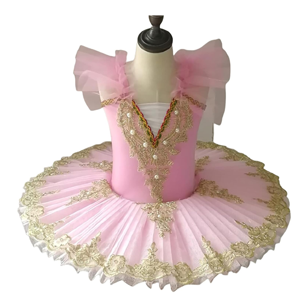 House Of Dasein Girls' Professional Ballet Tutu Dress Pink1 110Cm