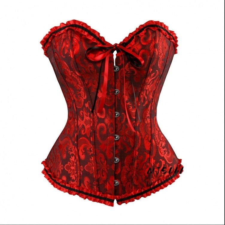 House Of Dasein Corset Mj51 Black And Red Vest With European American Palace Wedding Style Xs Size