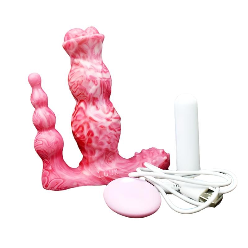 House Of Dasein Silicone Triple Action Anal Beads G Spot Clitoral Stimulation Women Vibrator - Pink