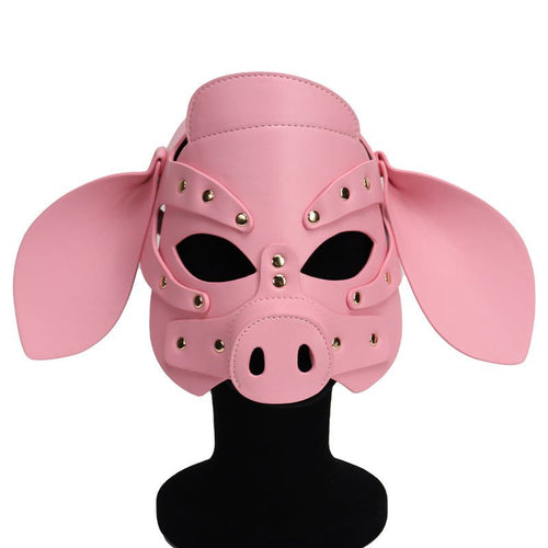 House Of Dasein Pig Head Mask Party Role Play Sexy Toy Supplies Bdsm Fetish Adult Costume - Pink