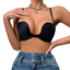 House Of Dasein Invisible Backless Deep V Sexy Seamless Push-Up Mango Cup U-Shape Beautiful Bra Wedding Dress Halter - Black - 75C