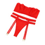 House Of Dasein Sexy Solid Color Zipper Strapless Waist Closure Lingerie Three Piece Set - Red - M