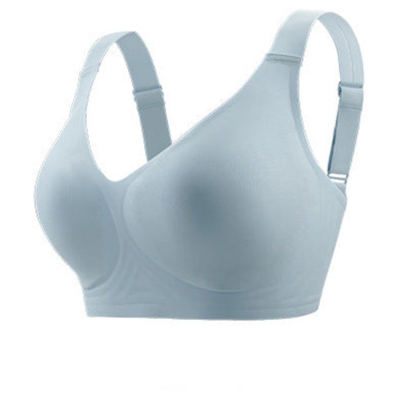House Of Dasein Women's Deep V Neck Seamless Wireless Gathering Bra - Light Blue - Xxxl(90F95c95d95e)