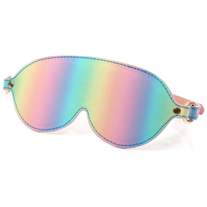 House Of Dasein Rainbow Eye Mask Sex Bondage Adult Game Couples Leather Harness Cosplay Bdsm