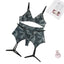 House Of Dasein Sexy Snake Print Backless Lingerie Four Piece Set For Women - Black Green - S