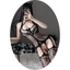 House Of Dasein Sexy Lace Fishnet Mesh Open Crotch Body Stockings Black White Nylon - F25