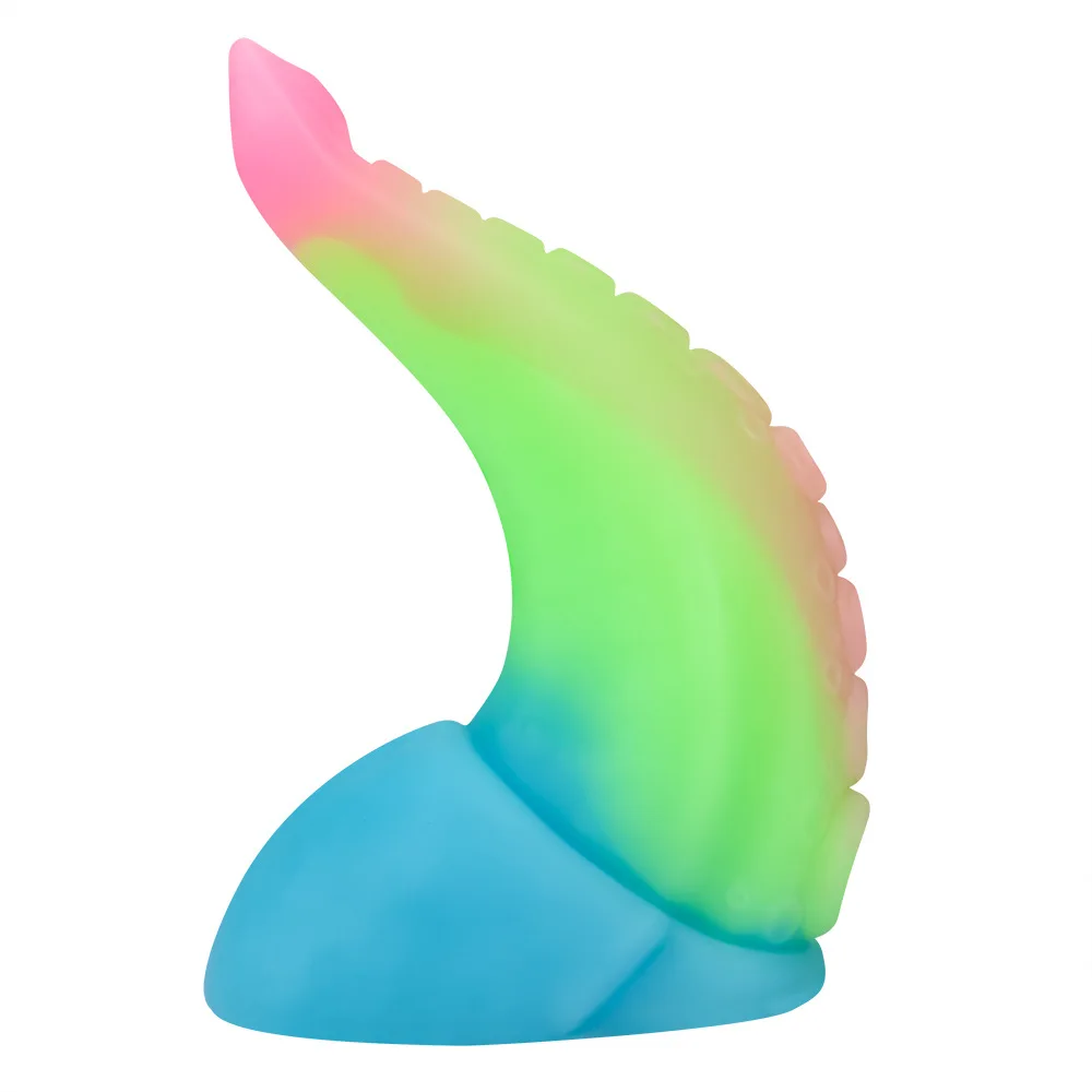House Of Dasein Soft Luminous Silicone Huge Anal Butt Plug Octopus Vagina Masturbation Toy - Pink Green Blue Main image