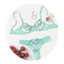 House Of Dasein Sexy Sheer Delicate Floral Embroidery Transparent Lingerie Bra Panties Set - Mint - S