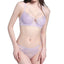 Summer Large Bust Minimizer Thin Bra Set With Side Support Anti-Sagging Soft Underwire Lingerie Push-Up - Purple - 85D