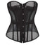 House Of Dasein Fish Bone Gothic Mesh Net Patchwork Satin Overbust Corset Xs - S