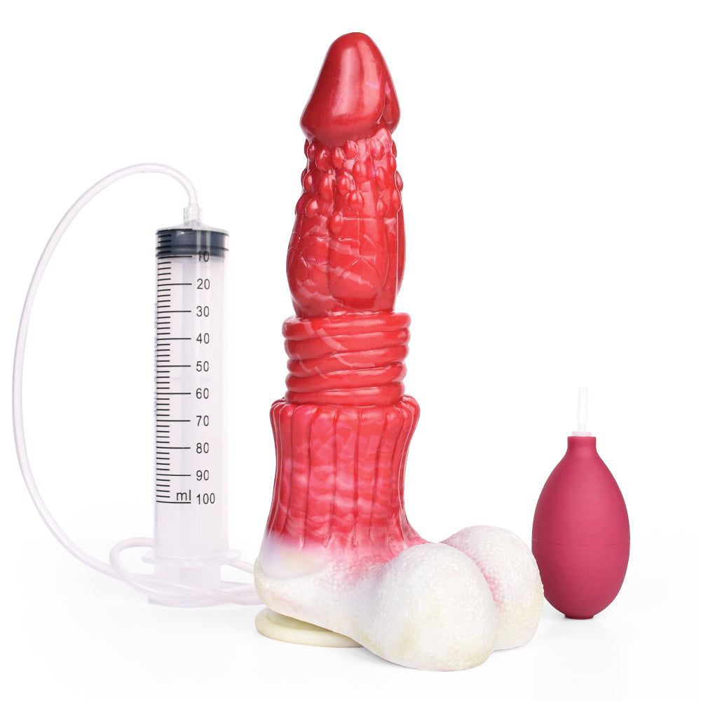 House Of Dasein 10.4 Inch Squirting Realistic Silicone Dildo Cock Balls Syringe Main image