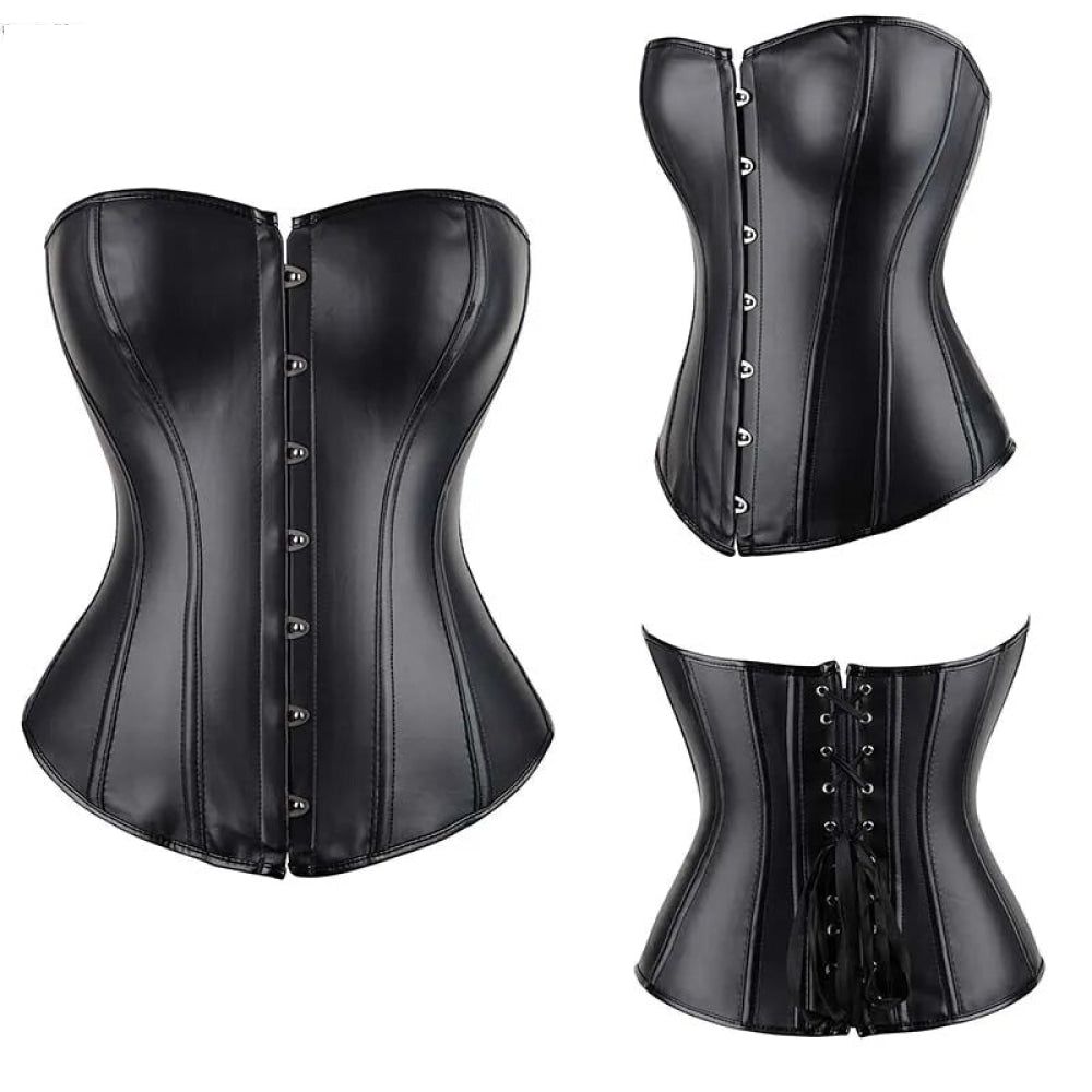 House Of Dasein Steampunk Plus Size Slimming Body Shapewear Corset Black Xxl - Black - S